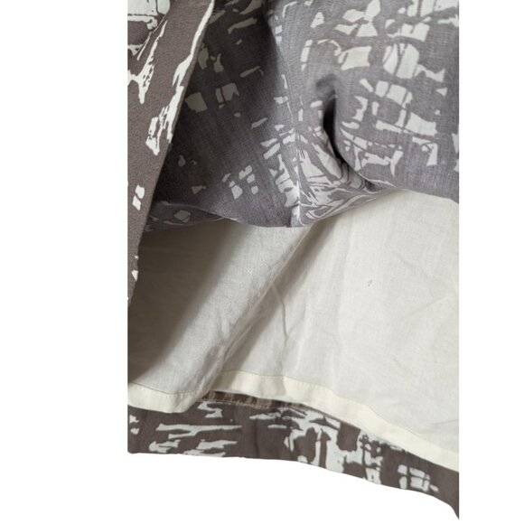 J. CREW FACTORY A-Line Pleated Camouflage Cotton Lined Skirt Taupe Cream Size 10 - Picture 6 of 11